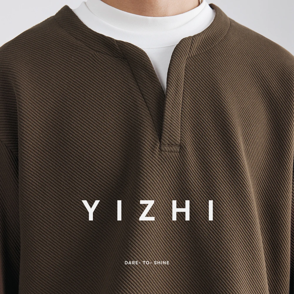 2025 شتاء جديد الموضة الصوف مبطن وهمية قطعتين البلوز الرجال فضفاض البلوز عادية قاع قميص طويل الأكمام الرجال #6