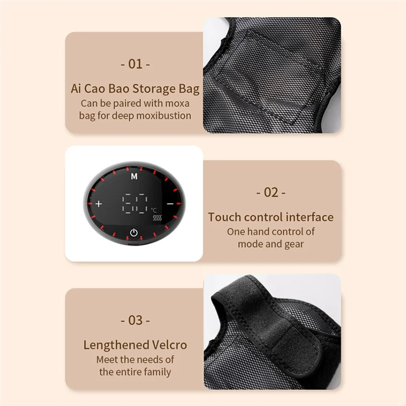 Genouillères chauffantes électriques auto-chauffantes A83G, 1 ensemble, masseur de genou, compresse thermique articulaire pour dispositif de thérapie de la douleur chronique des jambes