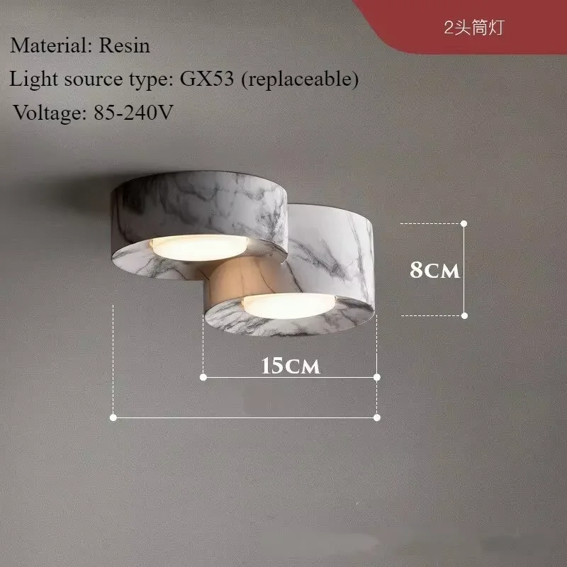 Houten korrelkleur LED-plafondlamp Moderne acryl kleine plafondlamp Keukengang Entree Woonkamer badkamerverlichting