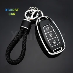 3 Buttons TPU Car Key Case Cover Shell Fob for Hyundai Santa I30 IX35 Encino KONA Solaris Azera Grandeur Elantra Accent Fe