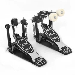 Drum Kit Dual Driver Pedal Mallet Electronic Drums Aluminum Double Chain Pedal Professional Percussion Drum Parts Accessories