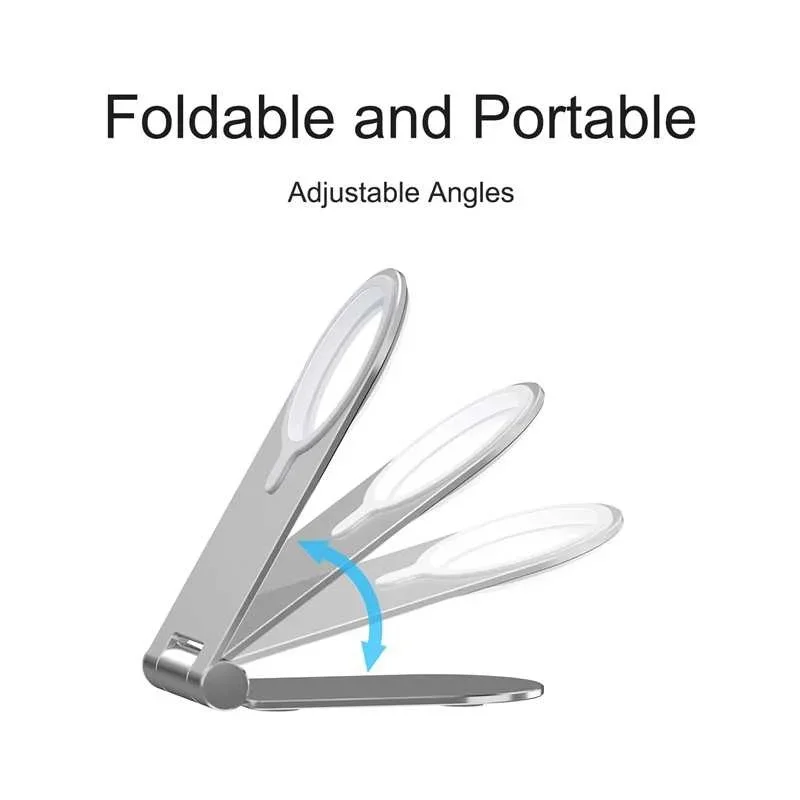 Wireless Charger Desktop Power Base Holder For Magsafe Stand Foldable Magnetic Wireless Phone Charger Holder  ( without charger)