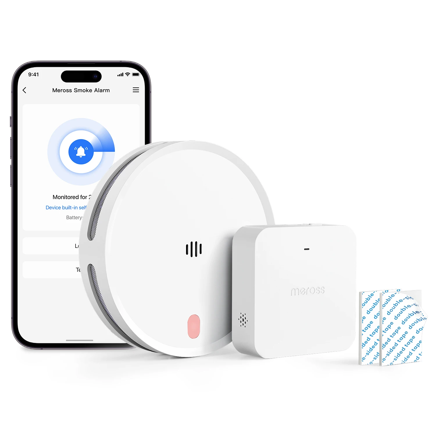 

Meross Smart Smoke Alarm More Accurate EU/AU/US/UK Alarm MA151 for Home Security Smart Home Work with Matter Alexa Smartthings