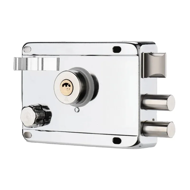 Serrure lisse antique pour porte d'entrée de maison, accessoires de verrouillage, équipement universel robuste avec clé