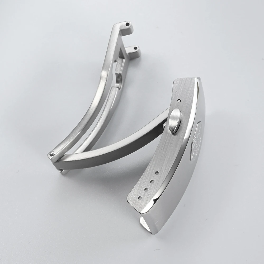 سان مارتن مشبك قابل للطي مع سلامة 2 ثقب 4 حفرة مايكرو ضبط ل 16 مللي متر 18 مللي متر سوار ساعة الفولاذ المقاوم للصدأ SN0020 SN0021 #4