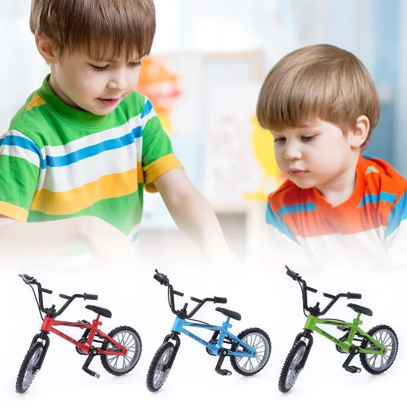 1:10 Alloy Bicycle Model Diecast Metal Finger Mountain bike Racing Toy Bend Road Simulation Collection Toys for Children Kids