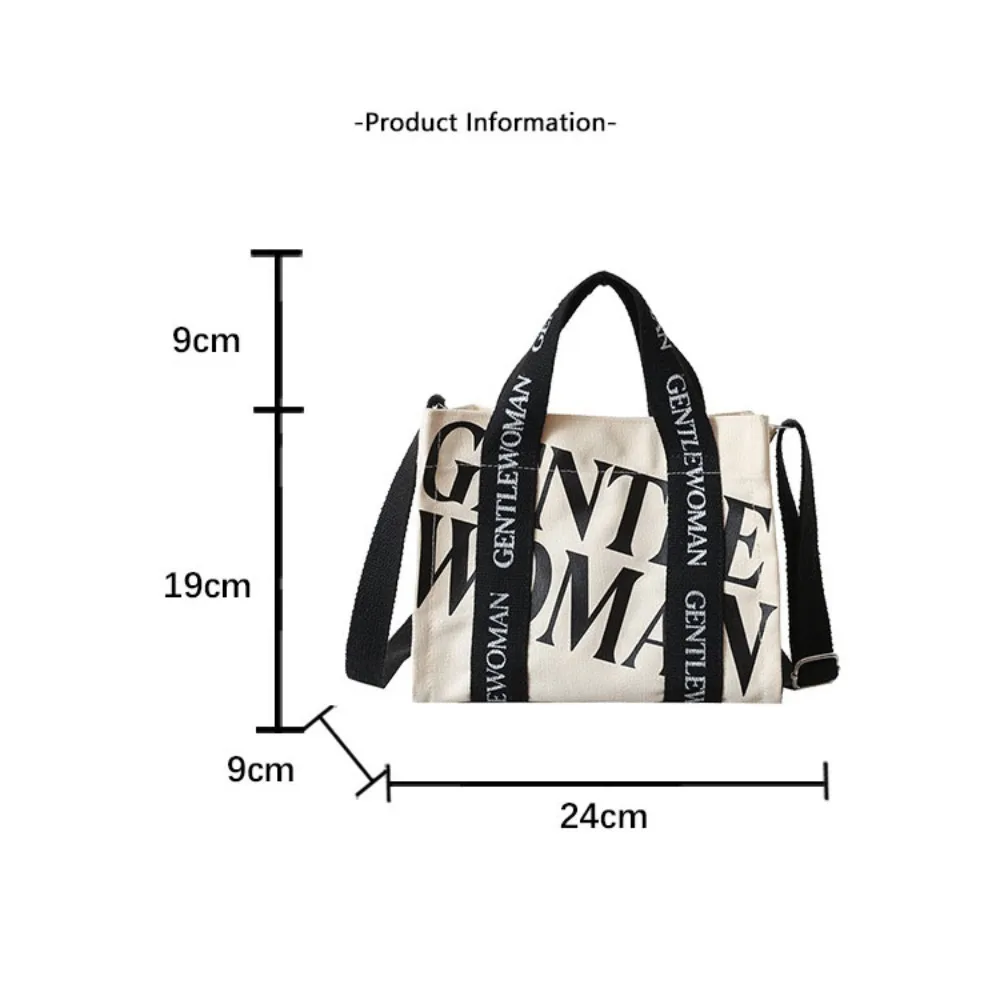 Large Capacity Trendy Gentle Woman Printing Canvas Bag Handbag Shoulder Bag Tote Bag Casual Messenger Bag Daily Commuting Bag