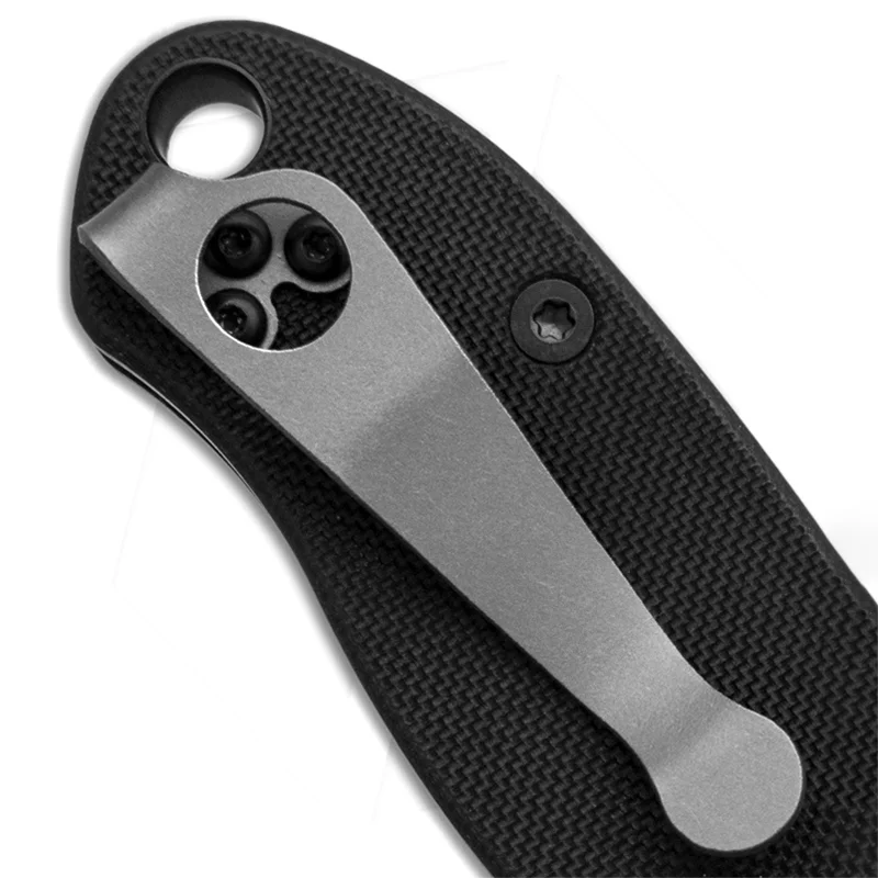 Custom Made Knife Titanium Deep Carry Pocket Clip Back Clamp for Spyderco C81 C223 C11 C10 Paramilitary 2 Para3 Delica Endura