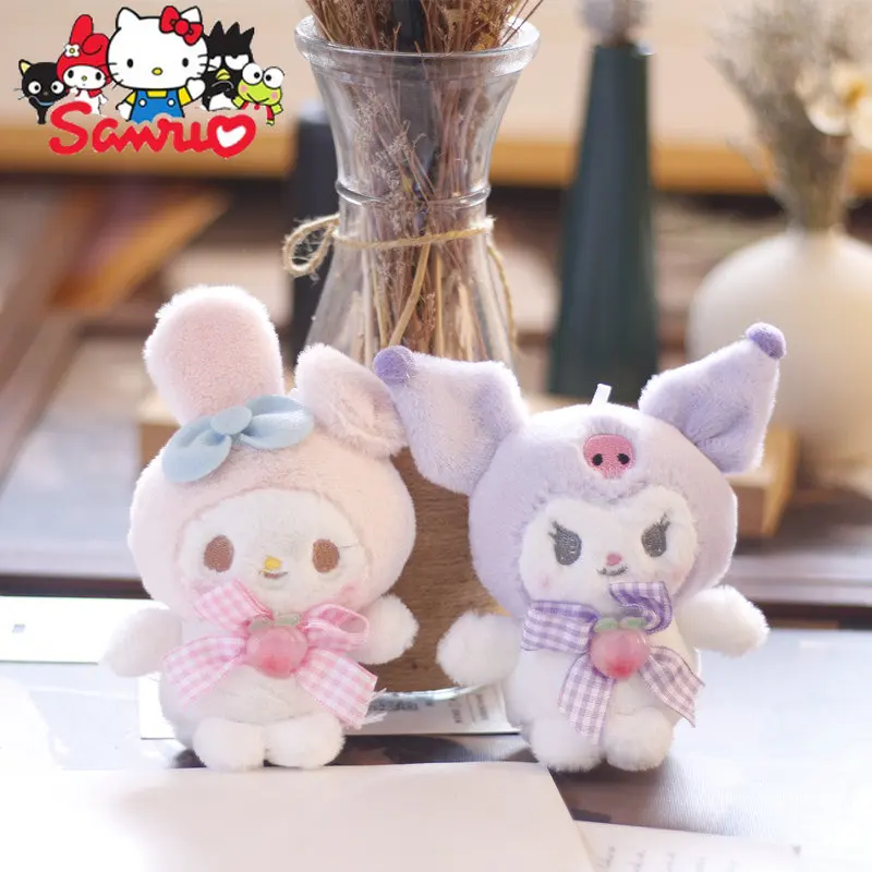 

Cute MINISO Melody Kuromi Hello Kitty Cinnamoroll Keychian Pendant Backpack Anime Figure Hanging Jewelry Baby Keyring about 11cm