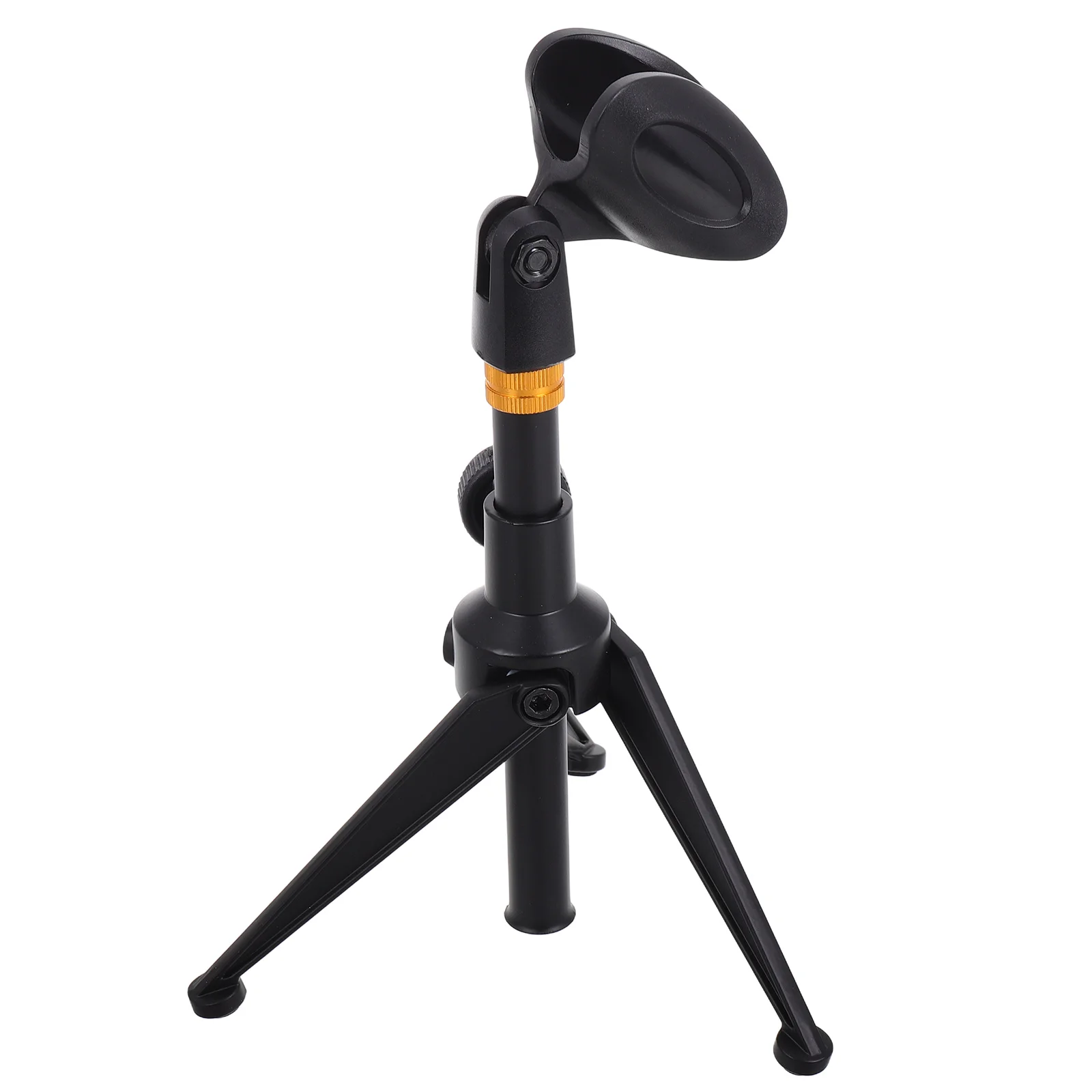 Faltbarer Mikrofonständer für den Desktop-Einsatz, stabile Stativhalterung mit verstellbarem Ausleger, kompatibel mit kabelgebundenen kabellosen Mikrofonen, tragbar