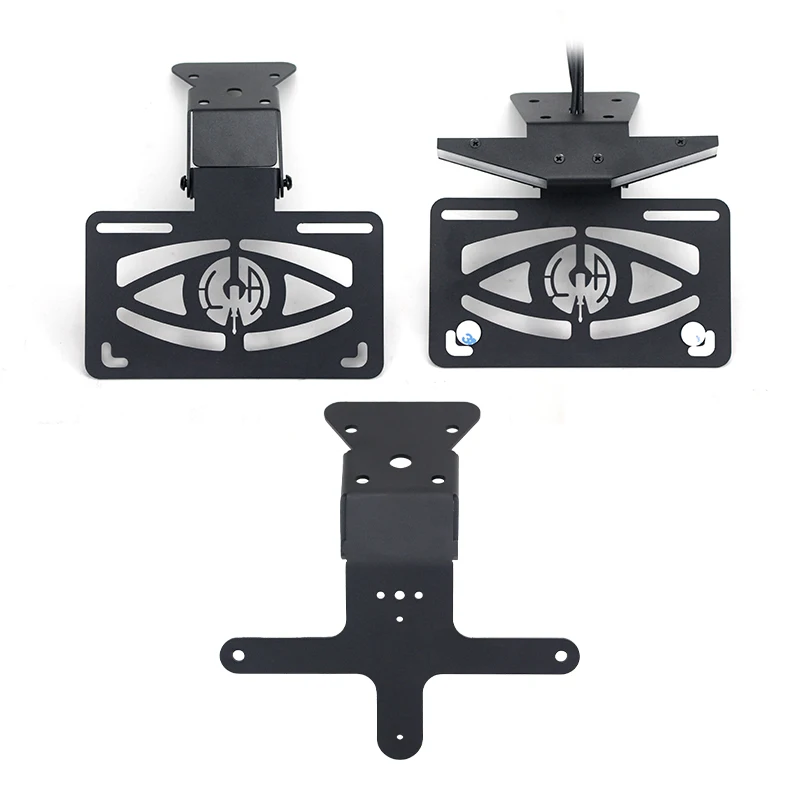 

Suitable for modification of short-tail license plate holder light guide streamer turn signal telescopic fender folding bracket