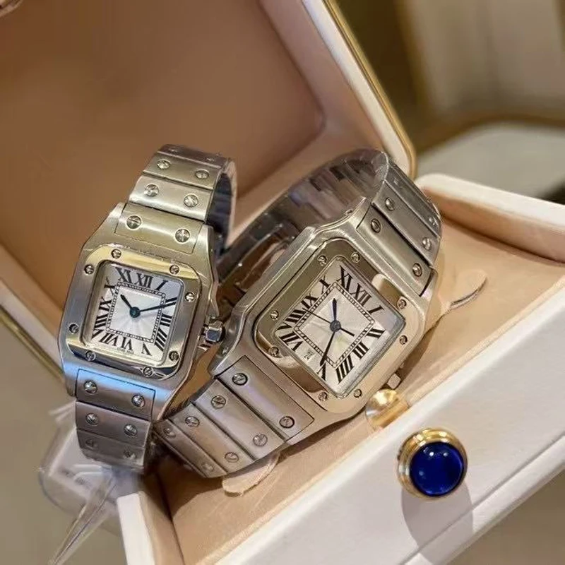 موضة العلامة التجارية ساعات المعصم امرأة فتاة السيدات 29 مللي متر 26 مللي متر مربع نوعية جيدة الصلب المعادن الفرقة اليابانية الكوارتز ساعة فاخرة CT115