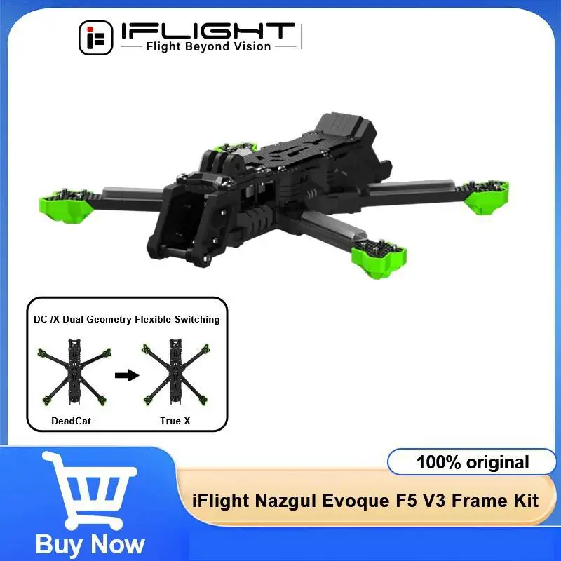 

iFlight Nazgul Evoque F5 V3 FPV Drone Frame Kit DC /X Dual Geometry Flexible Switching Multi-functional FPV Drone Parts