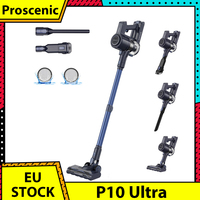 Proscenic P10 Ultra Cordless Vacuum Cleaner 25KPa Suction 600ml Dustbin 5-Stage Filtration System 2200mAh Detachable Battery