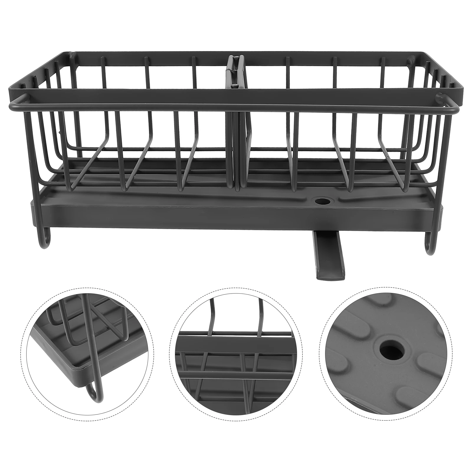 

Stainless Steel Sponge Holder Kitchen Sink Organizer Countertop Draining Rack Storage Shelf For Dishcloths Soap Dispenser