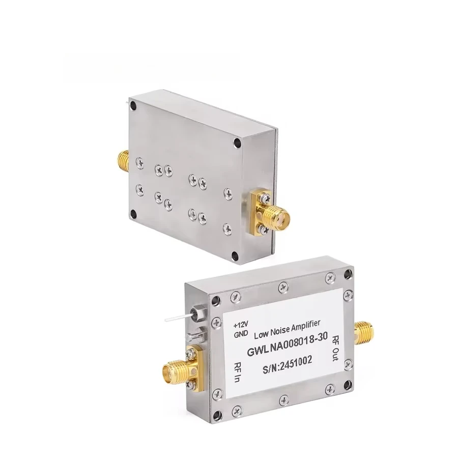 

SMA Female 30dB Gain 2.5dB Noise Figure 800MHz-18GHz Low Noise Amplifier (LNA) RF Amplifiers Product Category