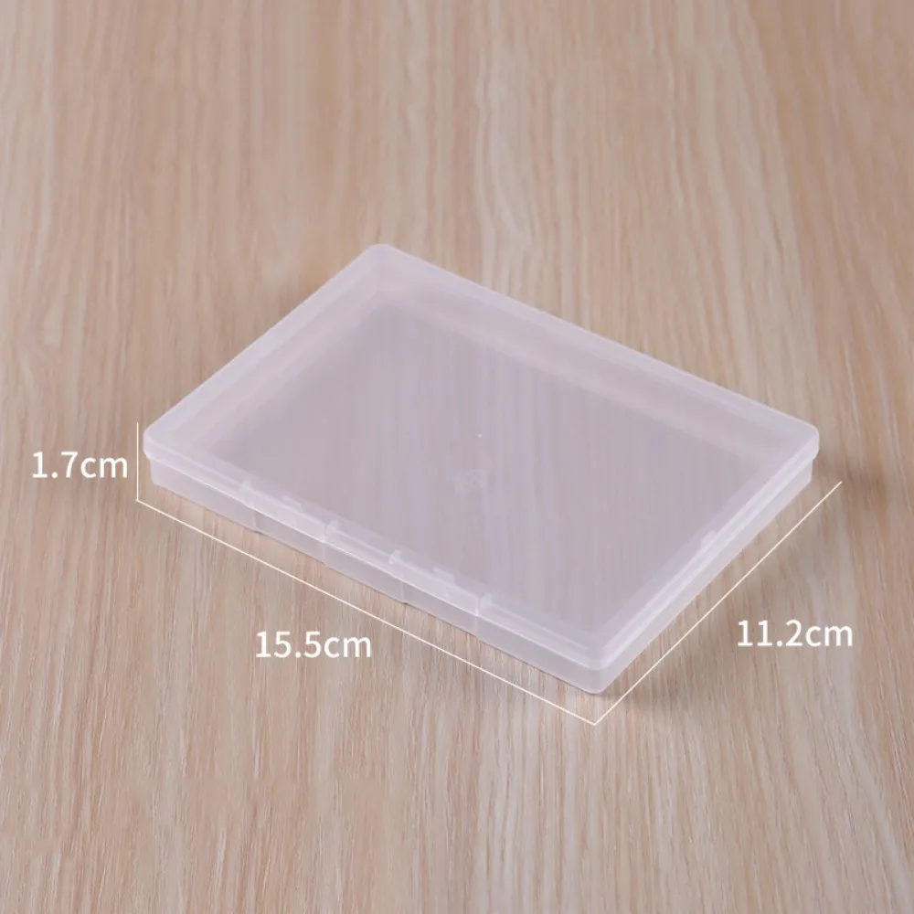 Boîte de rangement rectangulaire en plastique Transparent, conteneur Durable, boîte de rangement transparente, plat et écologique, étanche, pour bijoux