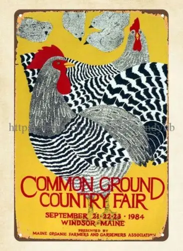 metal kitchen wall art Common Ground Country Fair Poster 1984 metal tin sign sign
