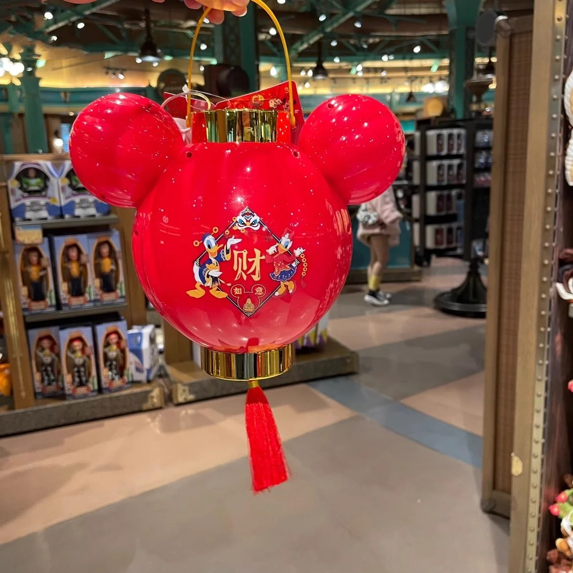 Shanghai Disneyland New Year & Spring Festival Mickey  Donald Duck Glow-in-the-Dark Handheld Lantern - Lantern Festival Souvenir view 3