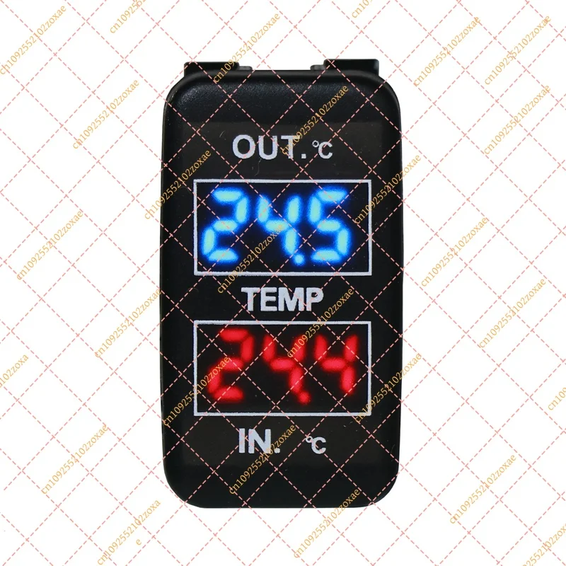 YF Dual Temp Sensor Car Inside Outside Display Thermometer Auto Digital Temperature Monitor Gauge Universal Fit