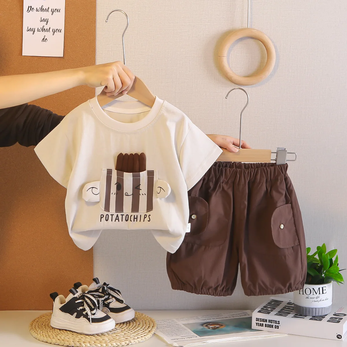 

Toddler Boys Summer Outfit Kids Clothing 2026 New Baby Boy Clothes 1-5 Years Cartoon Short Sleeve Tops and Shorts 2 Piece Set