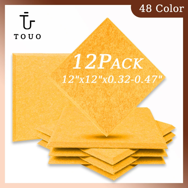 

TOUO Acoustic Panel 12 Pcs Sound Absorbing Panels Absorcion For Home Recording Studio Noise Insulation Sealing Strip