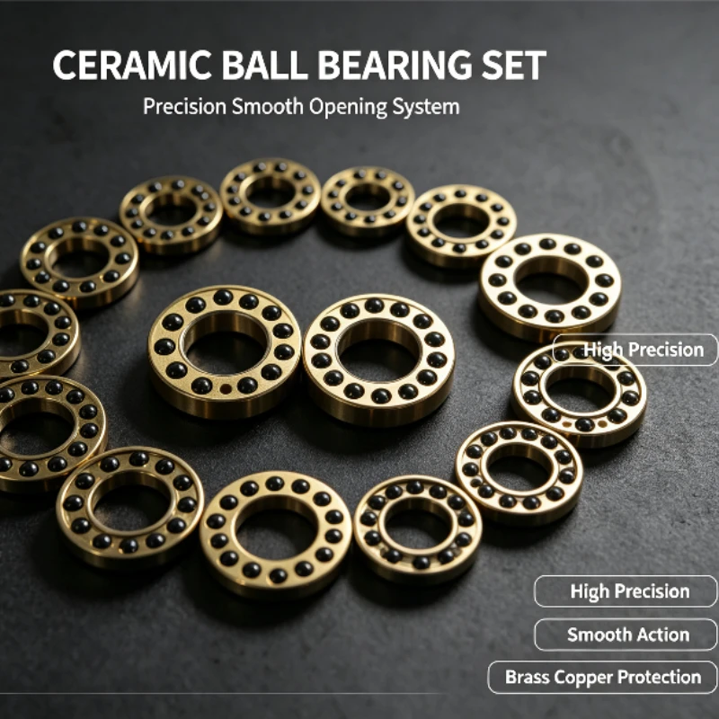 2Pcs/Lot DIY Knife Ceramic Ball Bearing Quick Opening Tool Brass Copper Protection For Folding Knife Repair Parts