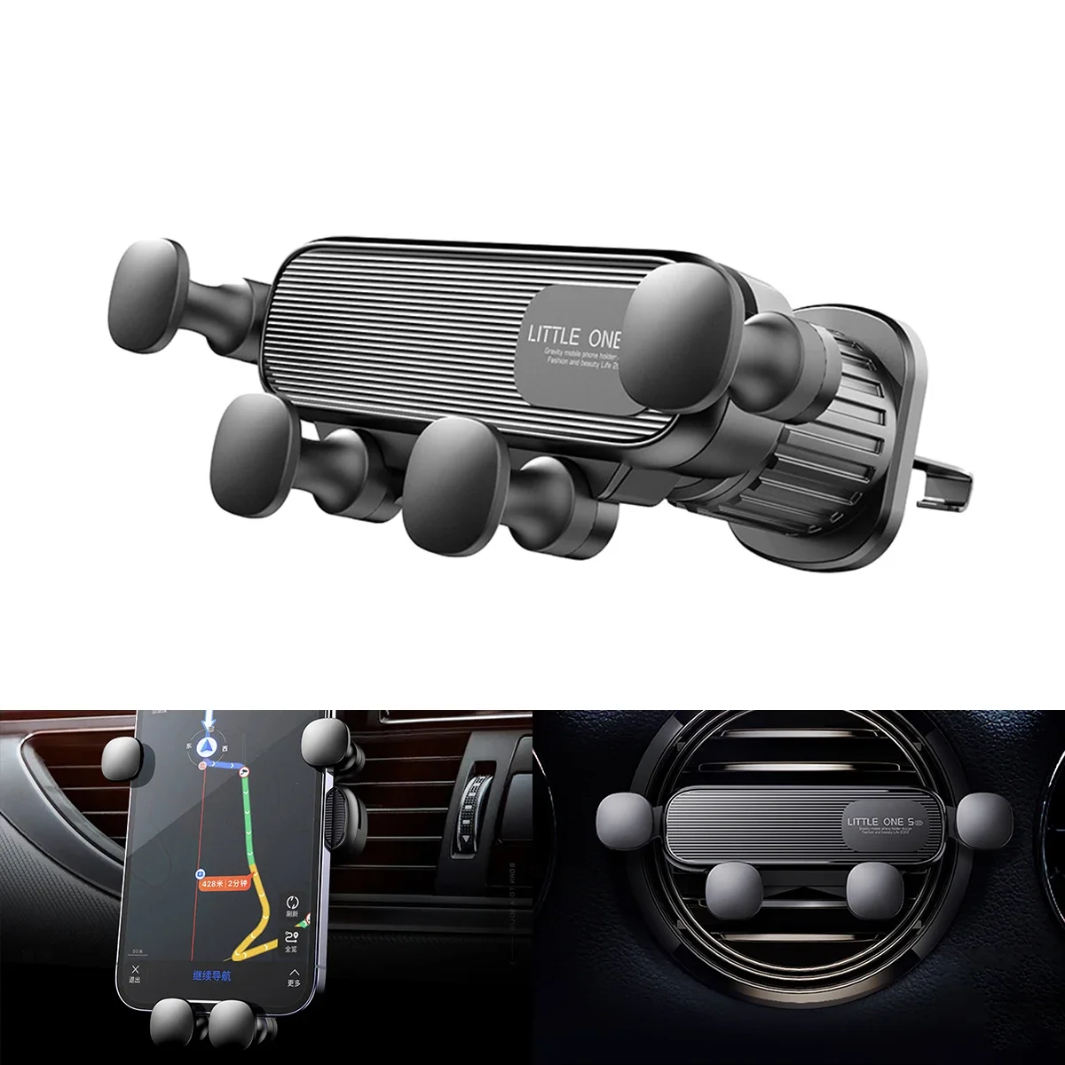 

Gravity Car Phone Holder Air Vent Mount Cell Phone Holder in Car Mobile Support For iPhone 13 12 Xiaomi Universal GPS Stand