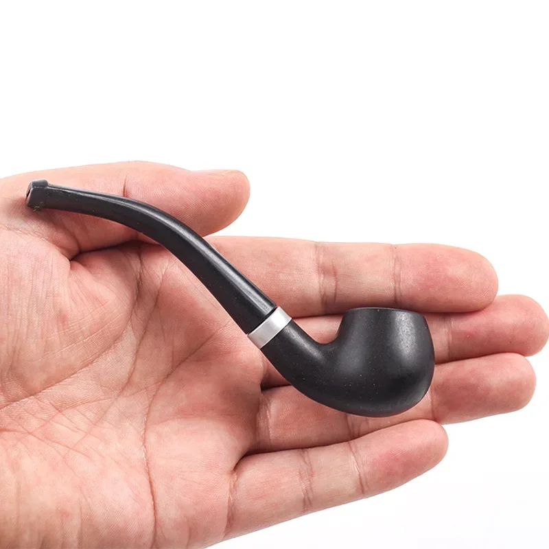 

Cigar Household Cigarette Pipes Wood Vintage 120mm Tobacco Pipe Smoking Accessories Black Curved Merchandises