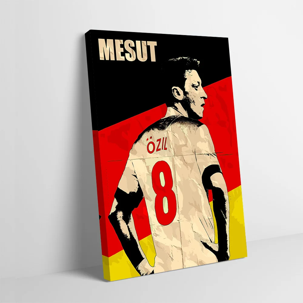 

Mesut Ozil Soccer Poster Custom Printed Canvas Painting for Pictures Wall Art Bedroom Decorations Living Room Decoration Mural