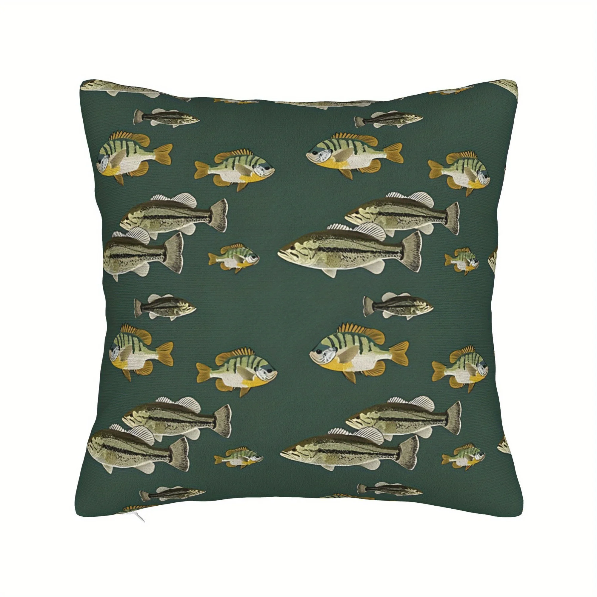 Adorable Fish Pattern Pillowcase Cushion Cover 40x40cm Ocean Nautical Sea Life Tropical Aquatic Print Home Decor Throw Pillow