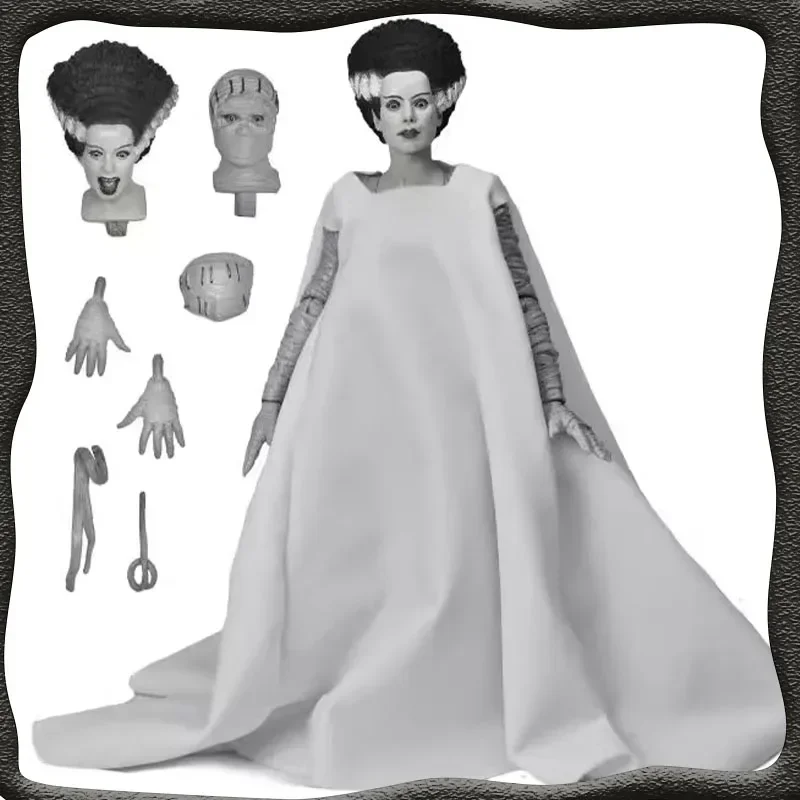 Neca-figura de acción Original Ultimate Bride of Frankenstein, modelo de 7 pulgadas, juguete, regalos de Halloween, juguetes, 04821 (B & W)