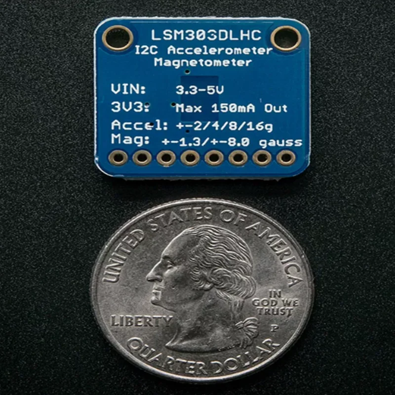 LSM303DLHC 6‑Axis Electronic Compass Module, High‑Precision Accelerometer & Magnetometer, 3.3V‑5V Compatible
