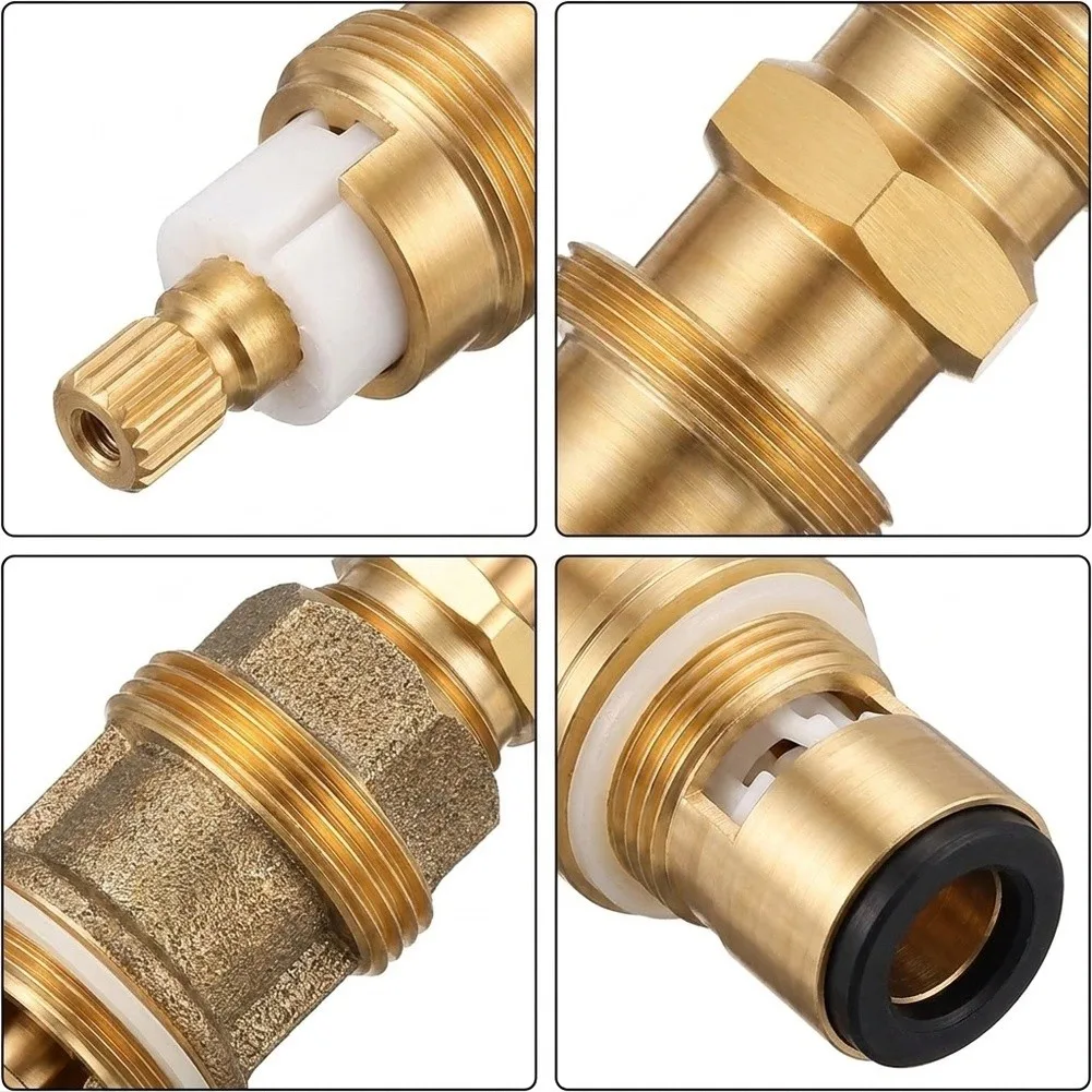 Two Brass Valve Cores and One Diverter for Stem for 910-030 and 910-022 Compatible Tub and Shower Faucet Systems