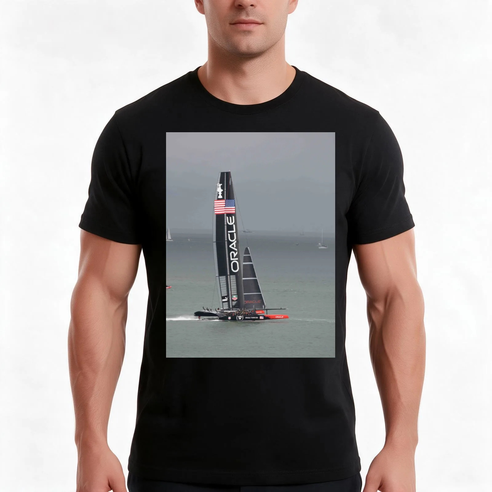 Oracle USA T-Shirt, Summer Casual Cotton Tee, Oversized Streetwear Tops, Vintage Graphic Print, Loose Fit Short Sleeve