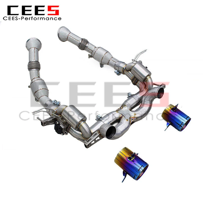 

Выхлопная система CEES Catback для Ferrari SF90 3.9T V8 2019-2023, гоночная, из нержавеющей стали, с клапанной системой Valvetronic, с даунпайпом и фильтром 200 ячеек