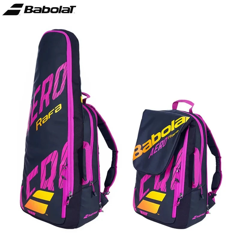 Nadel Type BABOLAT PURE AERO RAFA Tennis Backpack 2 Usages Adults Sports Squash Padel Beach Tennis Racket Bag Original Backpack