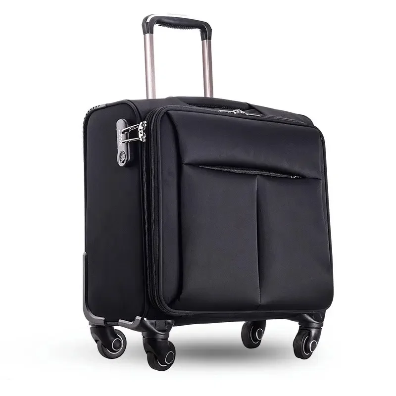 Airline Pilot Boarding HandBag, 16 Inch Luggage Men Business Trolley Case , waterproof Oxford cloth ,Silent universal Wheel