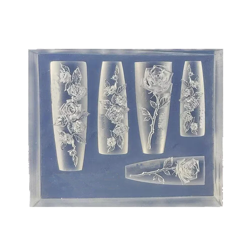 Flexible Silikonformen für Nagelkunst zur Herstellung von Rosenblüten-Anhängern für professionelles Design und Schmuckherstellung – Detail 6