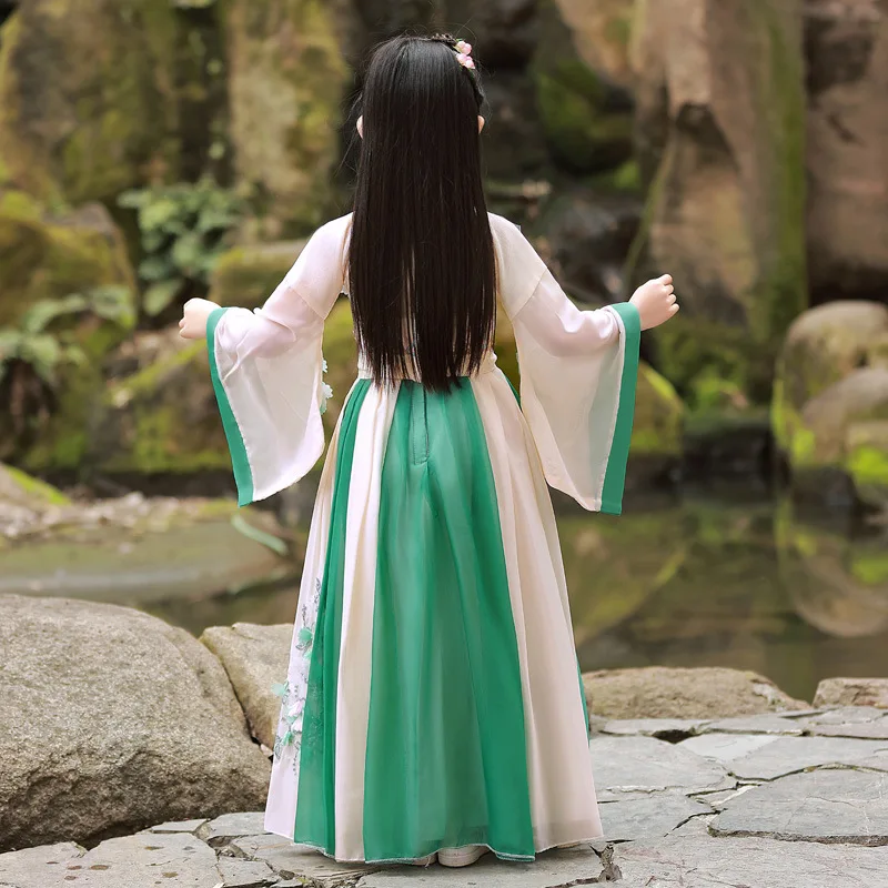 Kids Hanfu Women Green Chinese Traditional Dress Dance Fairy Costume Lovely Girls Cosplay Girl Princess Clothing Carnival