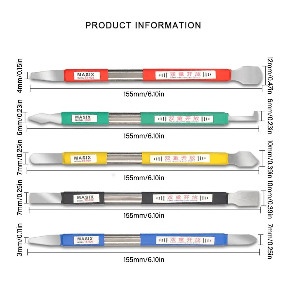 5PCS/Set Double-Headed Screen Crowbar Hand Tools Maintenance Tool Screen Opening Tool Metal Metal Spudger Pry Household