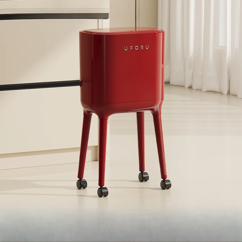 

Hands Free Tall Trash Can Kitchen Large Capacity Movable Lid Pedal Garbage Bin Touchless Premium Living Room Basurero De Cocina