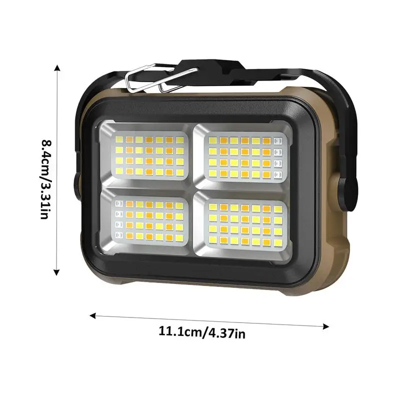 أضواء LED محمولة للعمل قابلة لإعادة الشحن مع أضواء إصلاح السيارة ببطارية 3600 مللي أمبير في الساعة، فانوس تخييم متعدد الوظائف