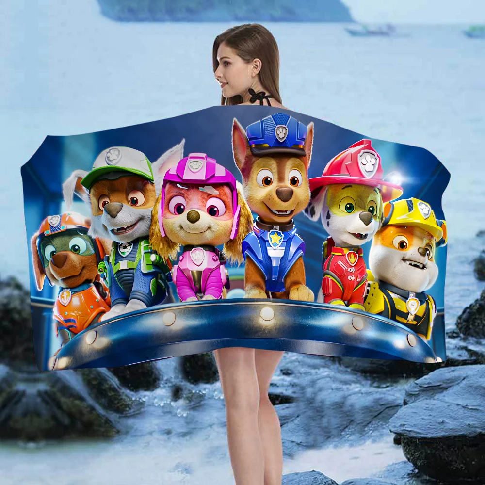 Paw Patrol Handdoek Microfiber Strandlaken Absorberend Snel Droog Zacht Yoga Zwemresort Bergbeklimming Handdoek