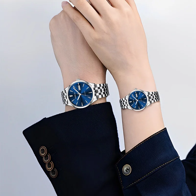 MIGE brand mechanical men stainless steel case business watch Luminous waterproof date and week luxury fashion watch