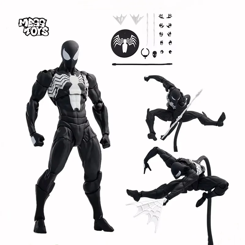 

Messtoys Black Symbiote Spider Man Figure - Custom Action Model Gk Statue Collectible Toy In Stock Ideal Gift For Fans