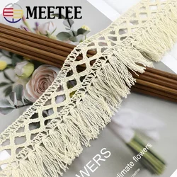 5/10/20Meters Meetee 6.5cm Cotton Tassel Lace Trim Fabric Fringe Ribbon Handmade Hometextile Garment Skirt Sewing Material