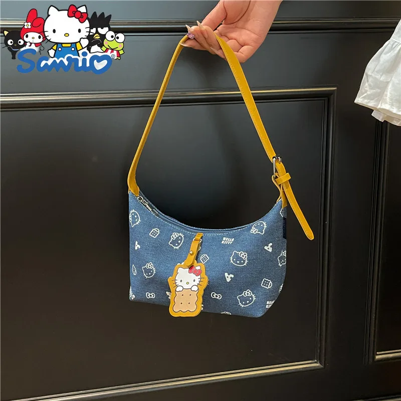 Sanrio Hello Kitty New Women's Mini Handbag Fashion Trend Women's Shoulder Bag Cartoon Cute Mini Casual Women's Bag