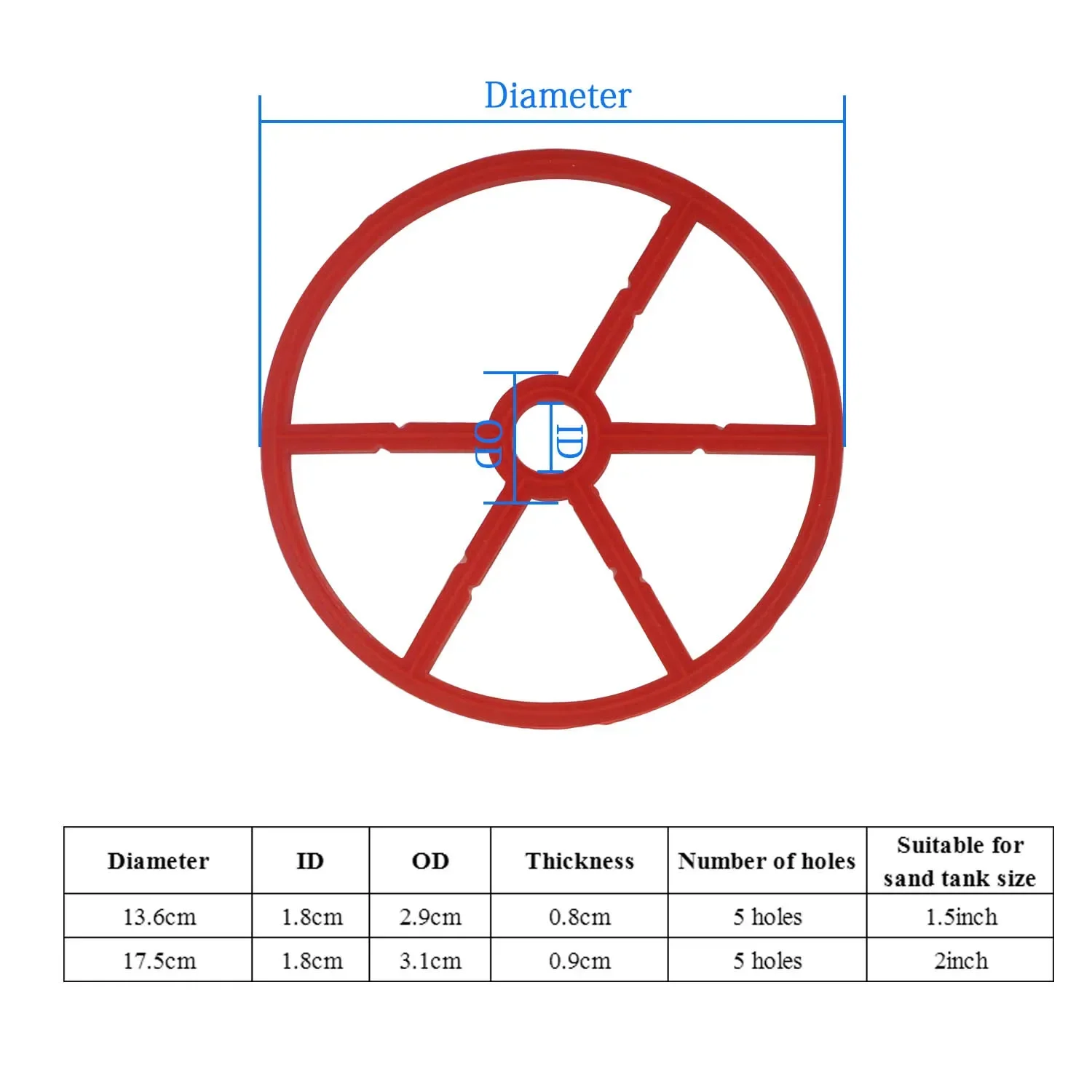 swimming pool sand filter spares pool diverter valve  brach Multiport 13.6 17.5cm valve spider gasket