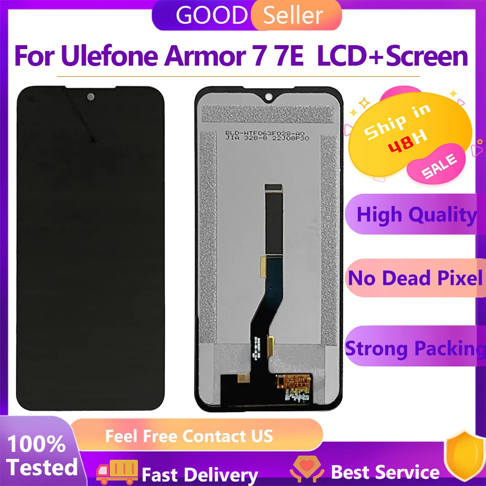 

6.2" NEW Original For UleFone Armor 7 7E LCD Display + Touch Screen Digitizer Assembly Replacement Armor7 LCD Display Sensor